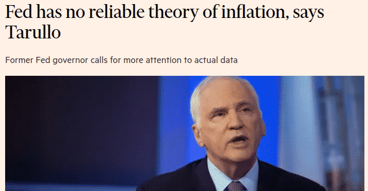 FT Fed has no reliable theory of inflation, says Tarullo