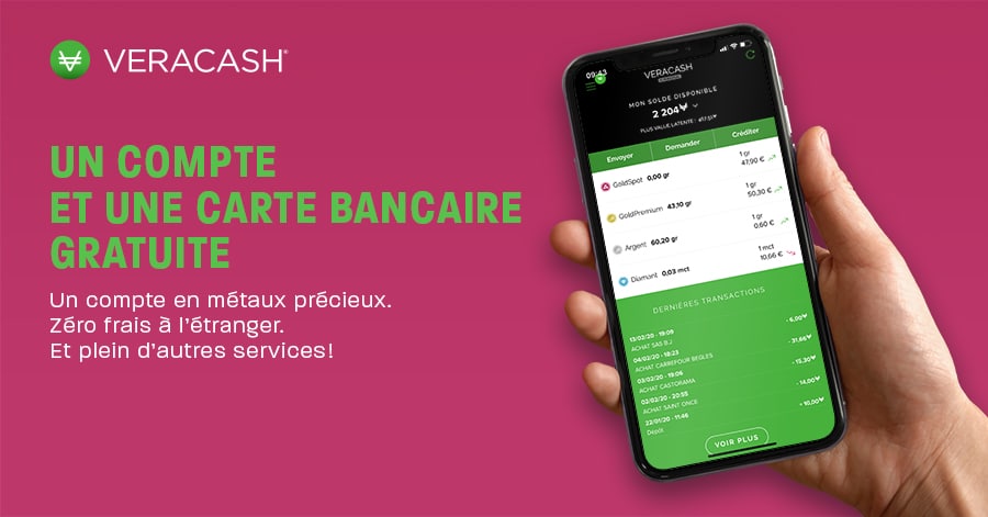 Veracash un compte et une carte bancaire gratuite