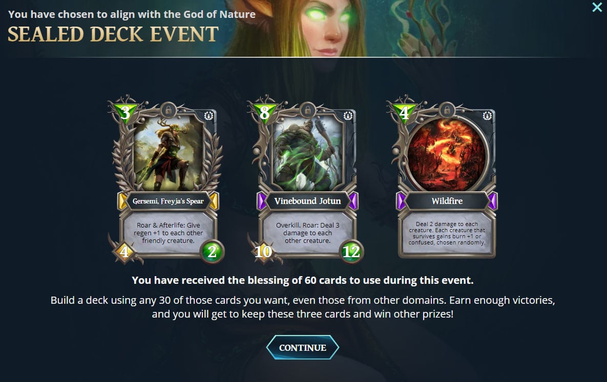 gods unchained recompenses