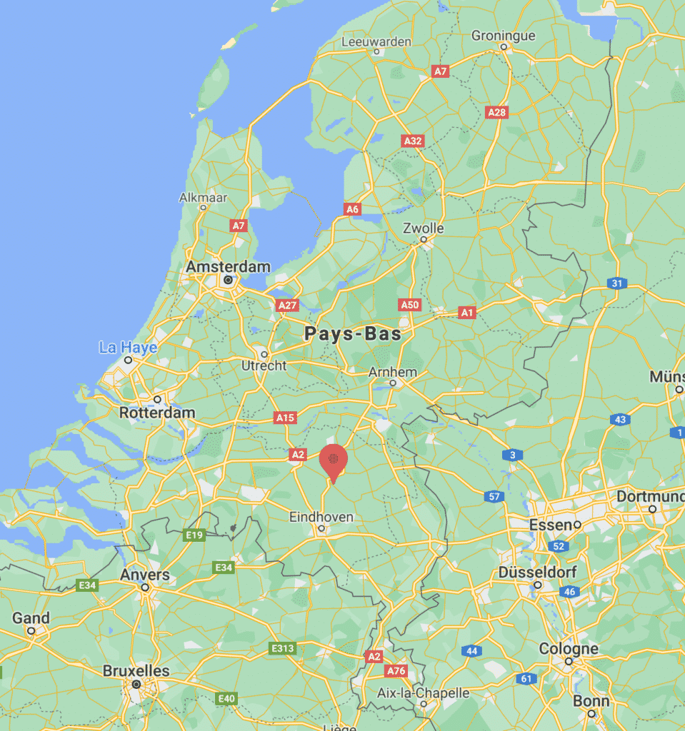 Carte de Veghel aux Pays Bas 