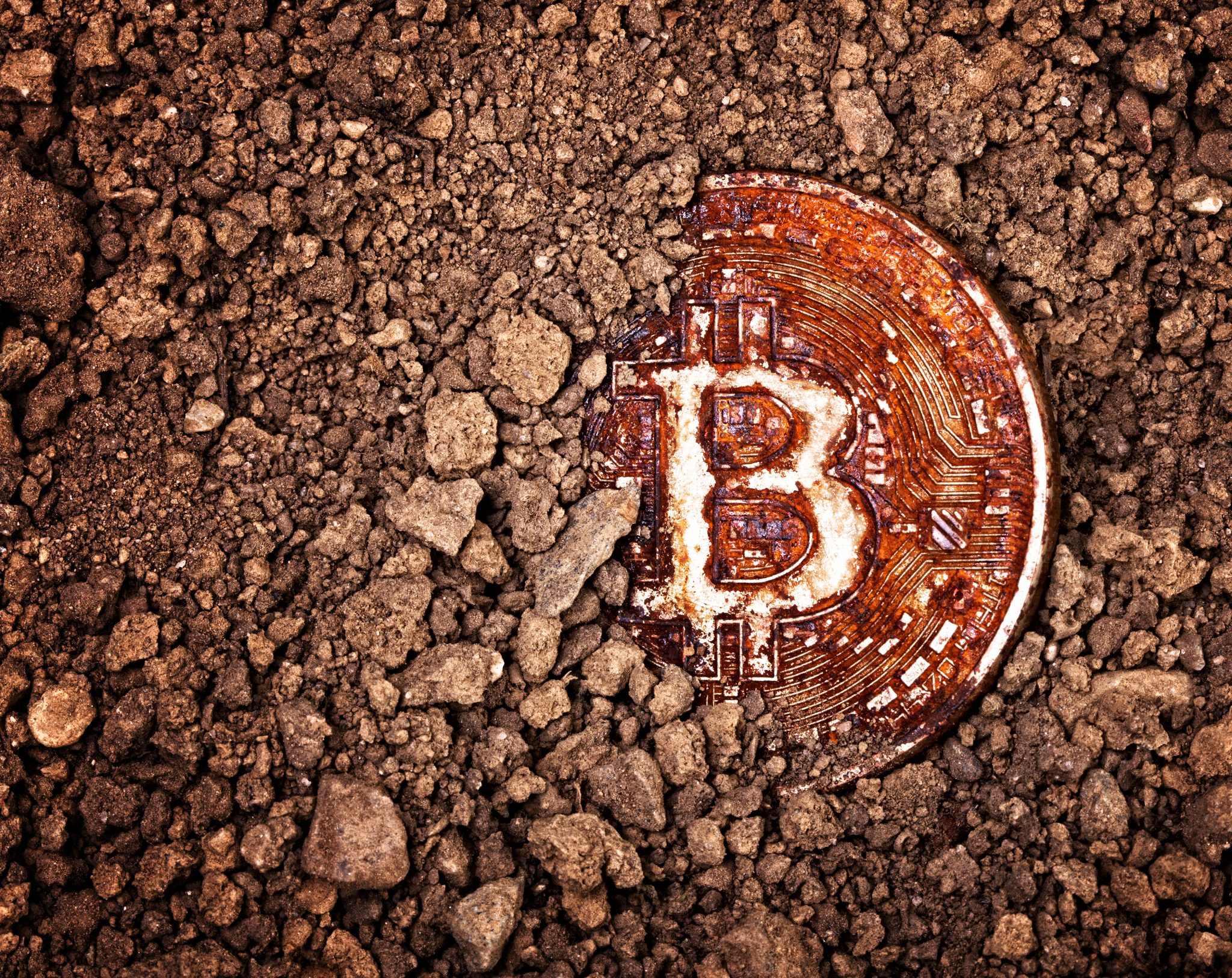 buried rusty bitcoin