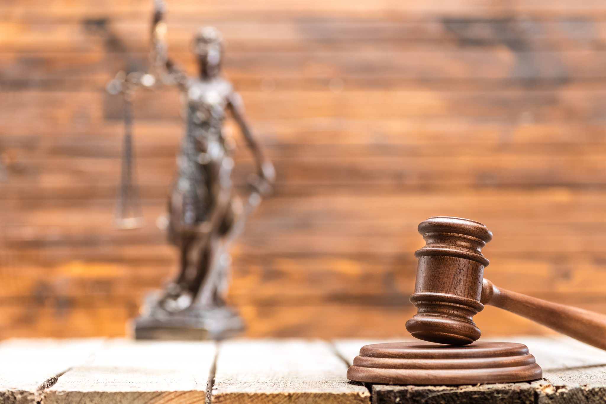 Wooden mallet of judge