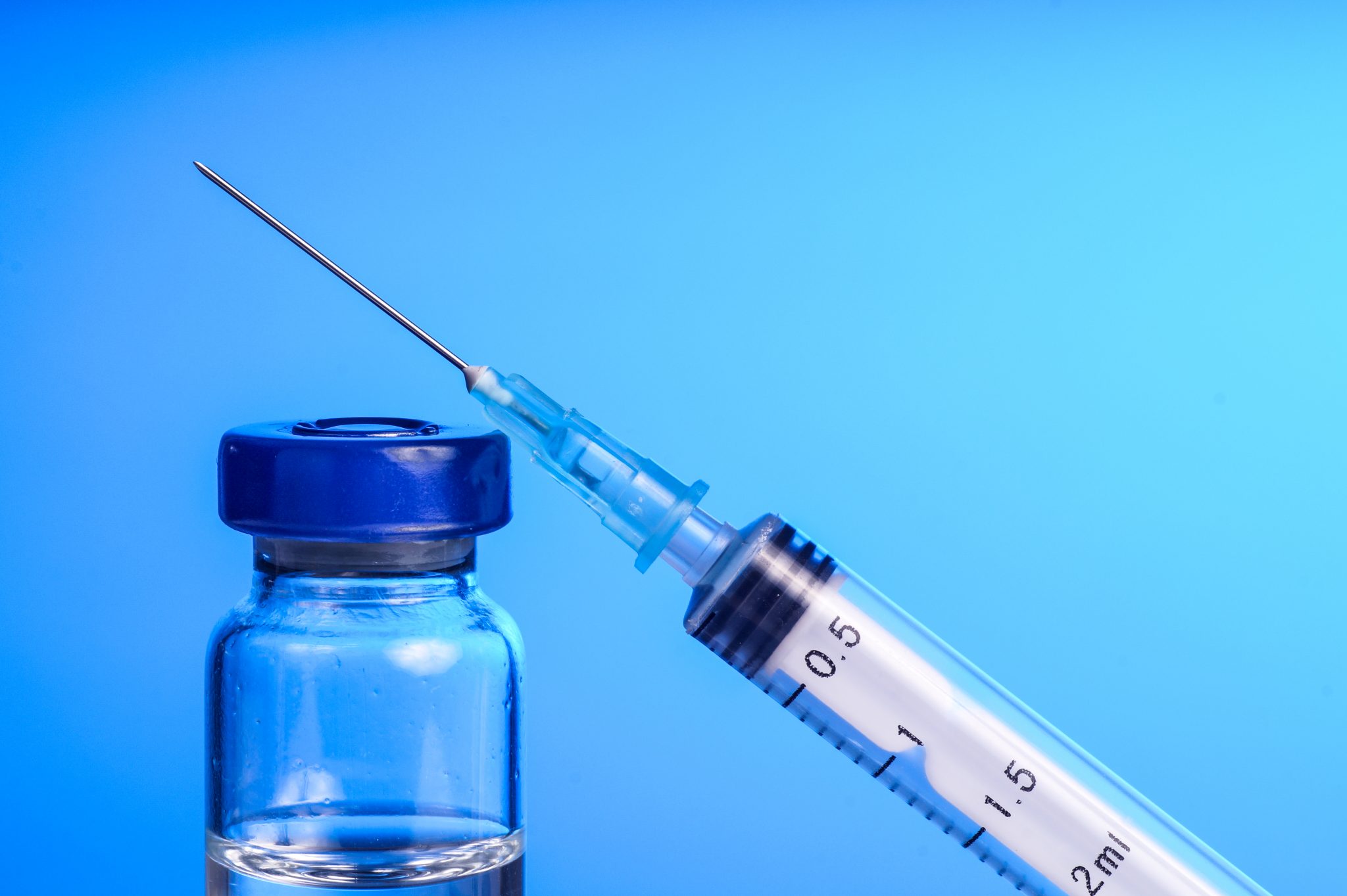 Medicine in vials and syringe