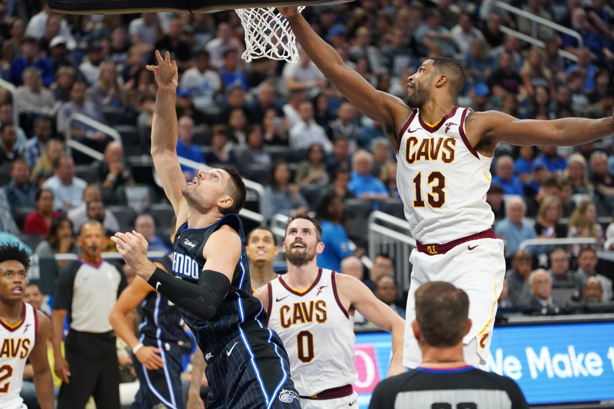 Orlando Magic host the Cleveland Cavaliers at the Amway Center during their Season opening game in Orlando, Florida.