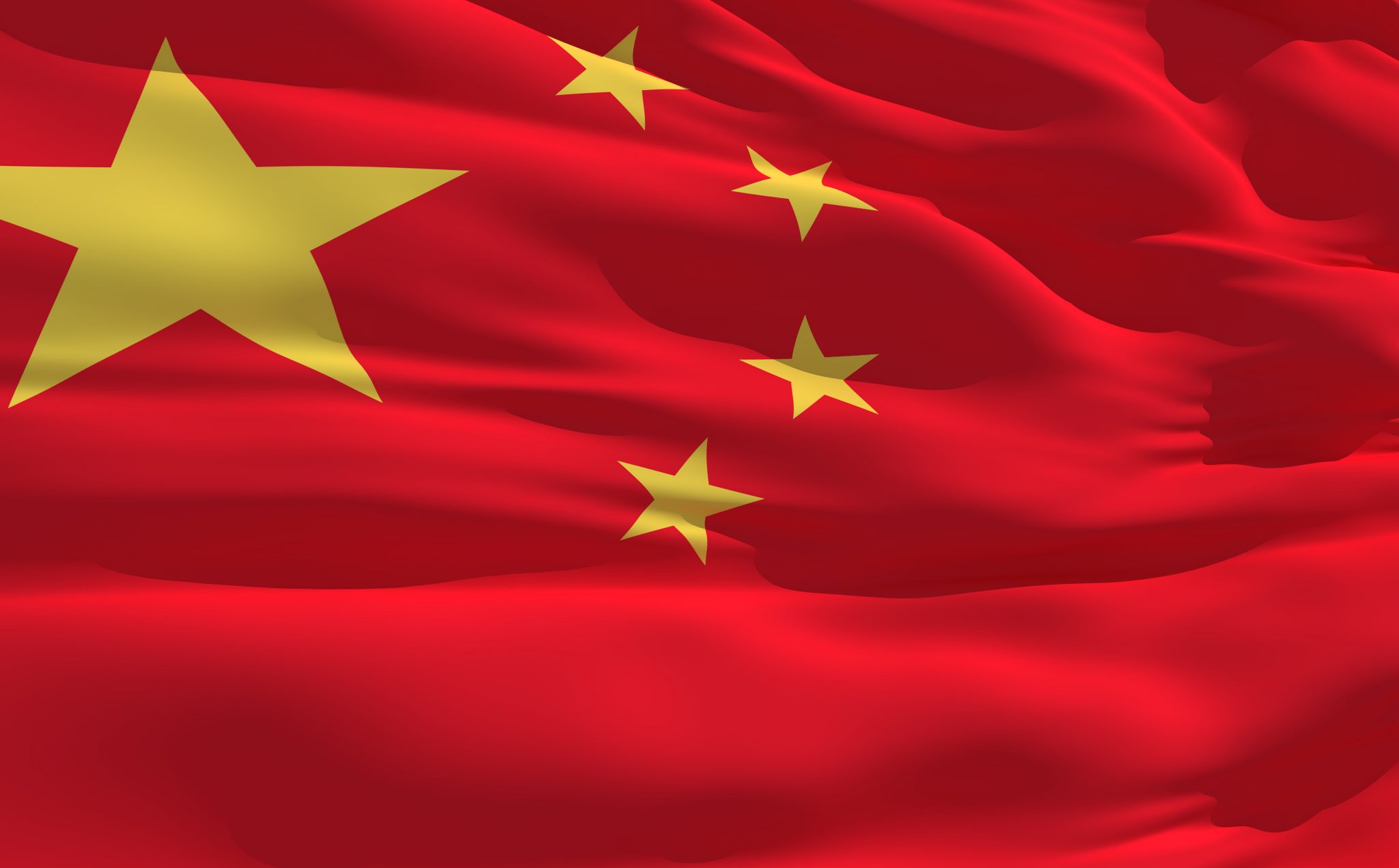 Waving flag of China